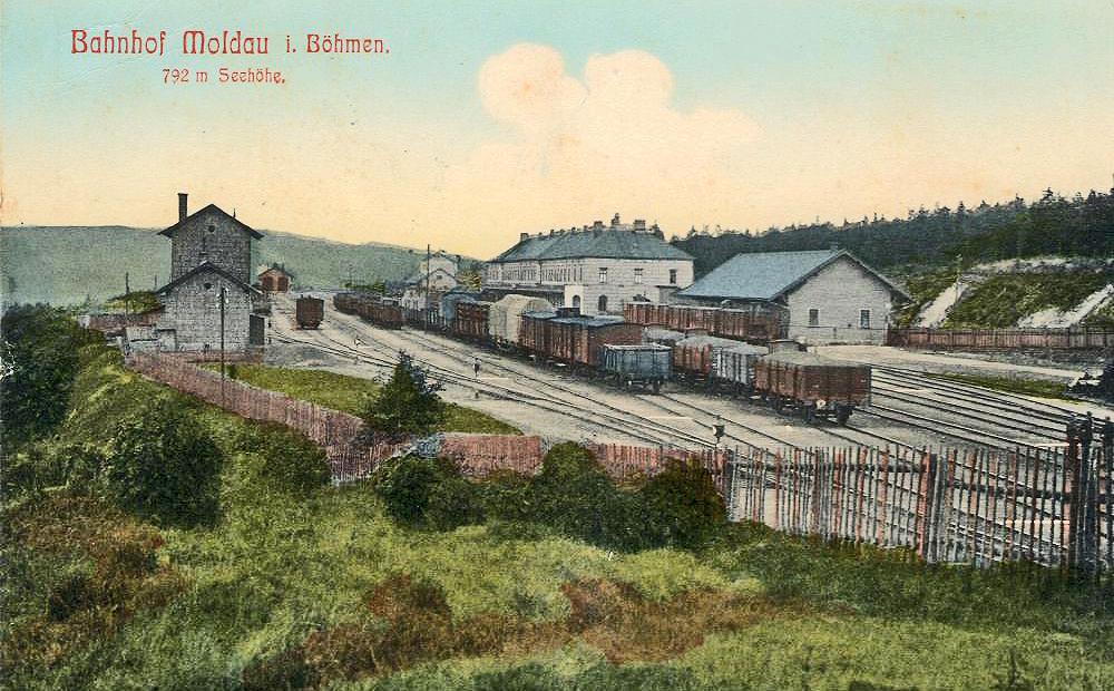 eleznin stanice Moldau kolem roku 1900