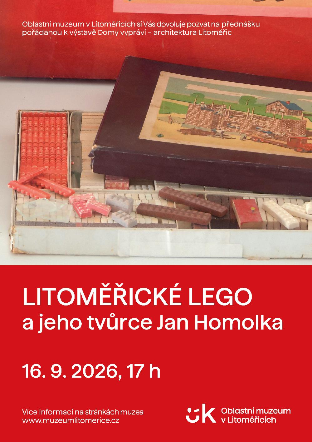 Plak�t k p�edn�ce Litom��ick� lego a jeho tv�rce Jan Homolka