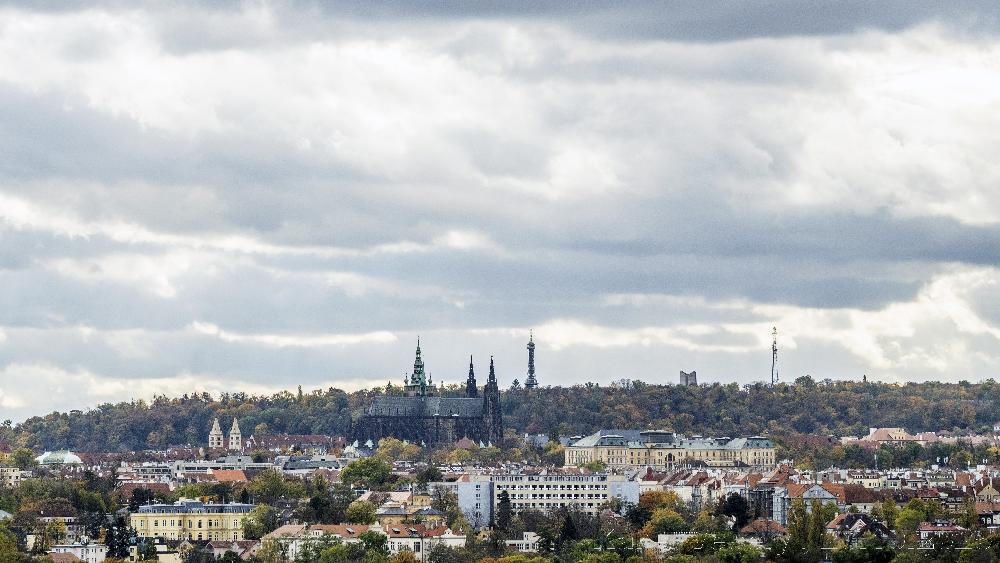 Botanick� zahrada Praha - v�hled na Prahu
