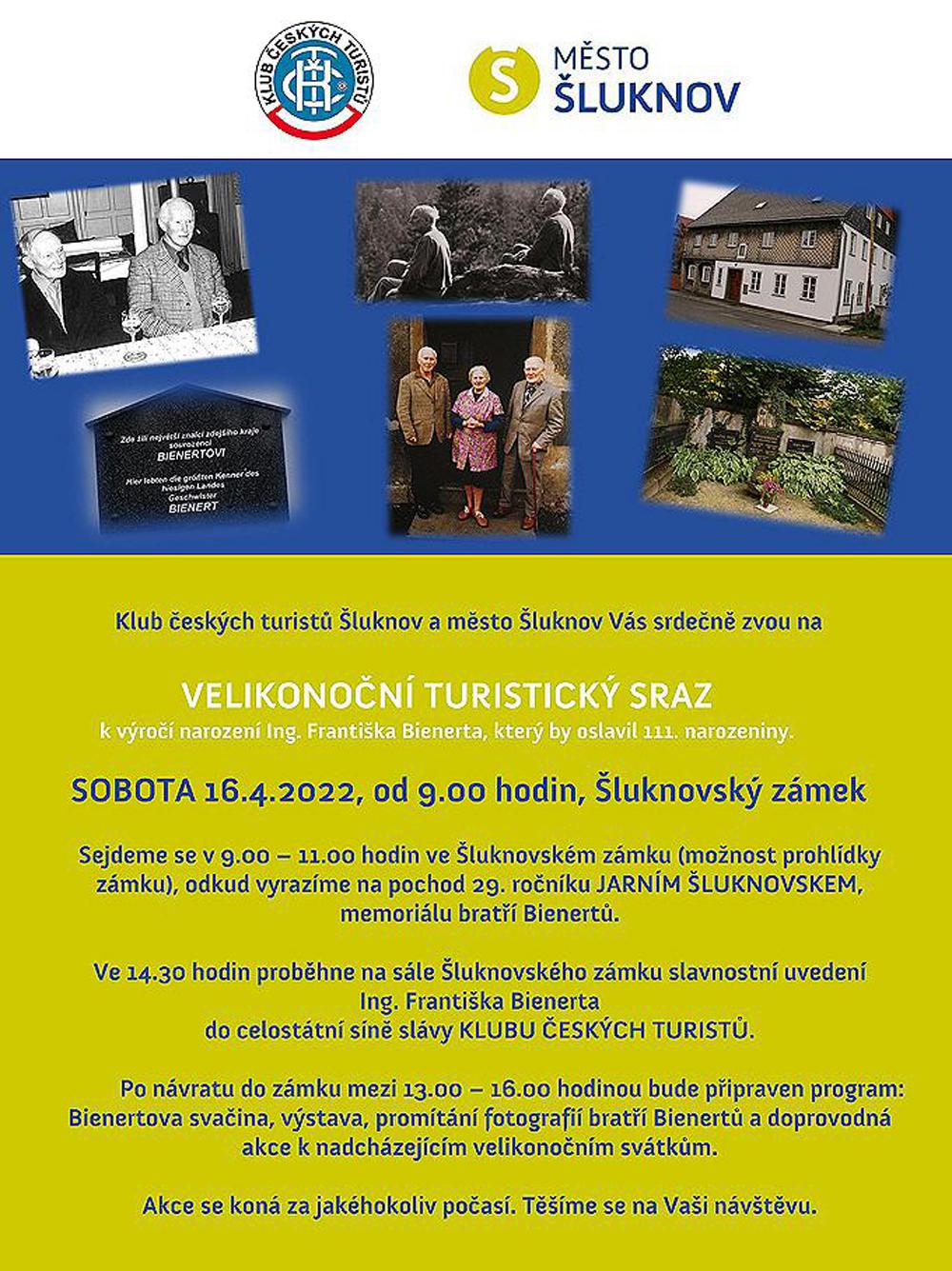 Pozv�nka na Velikono�n� turistick� sraz - �luknovsk� z�mek.