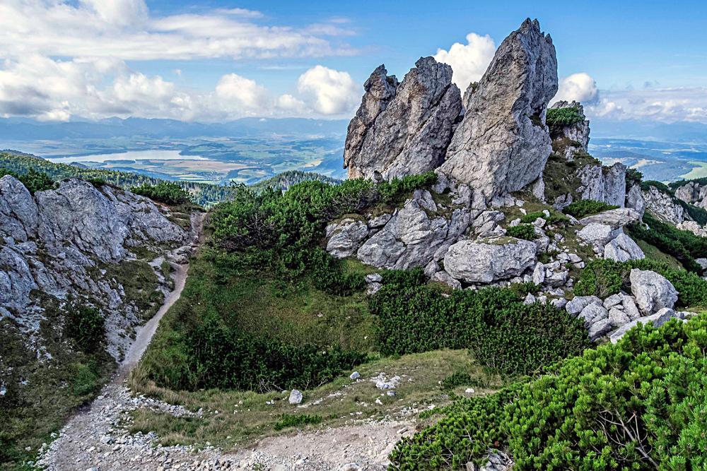  Trasa ze Siv�ho vrchu do Hut (Biela skala) - Roh��e - Z�padn� Tatry