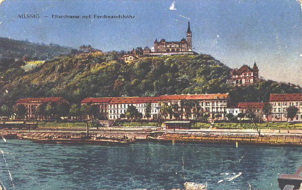 Historick� pohlednice z�me�ku V�tru�e v �st� nad Labem.