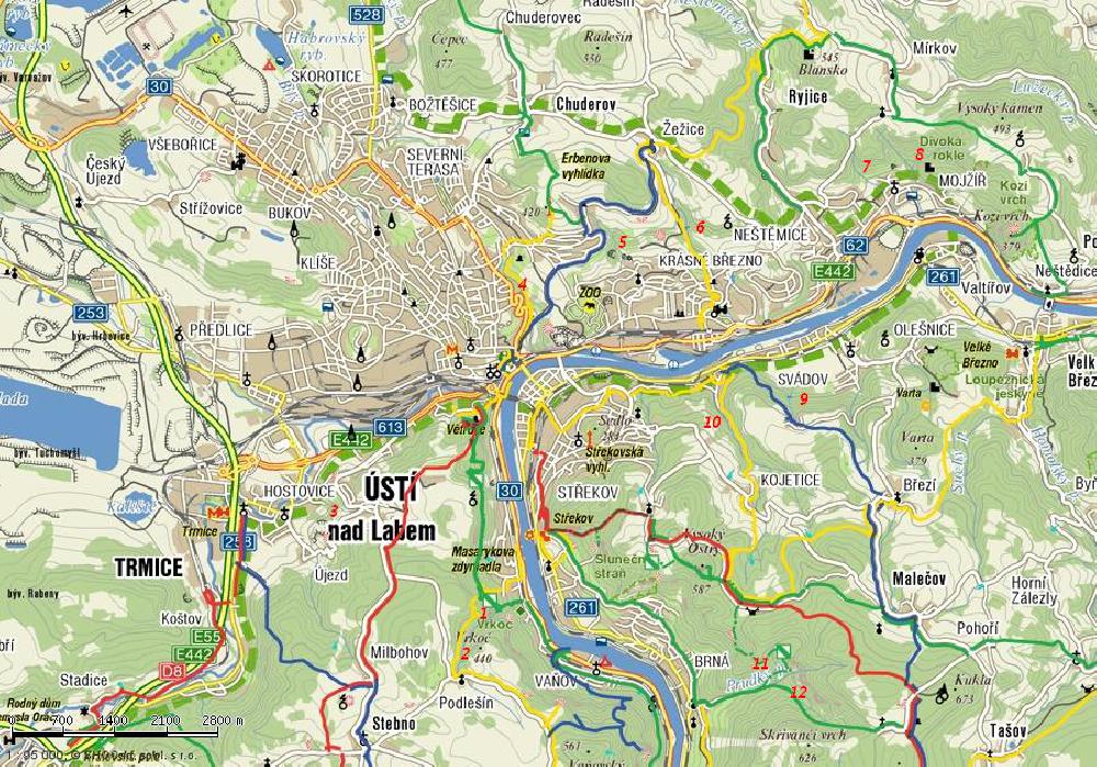 Mapa vodop�d� v �st� n. L.