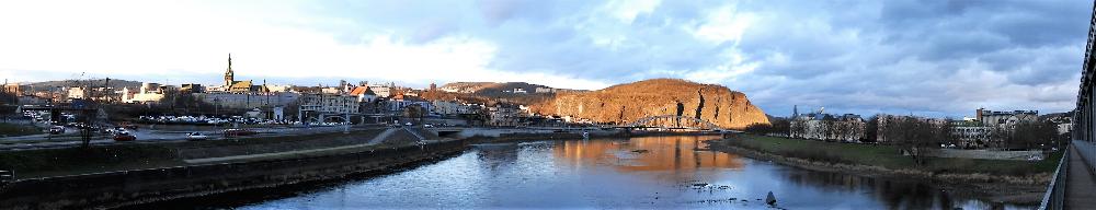 Pohled na �st� nad Labem, m�sto vodop�d�.