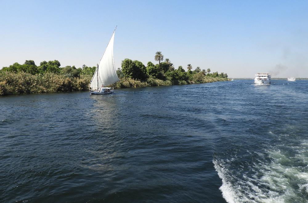 Plujeme po Nilu do Kom Ombo.