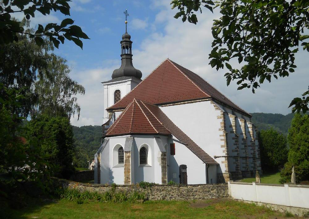 Kostel Svat Anny v Jedlce na Dnsku - naun stezka Havran kameny.