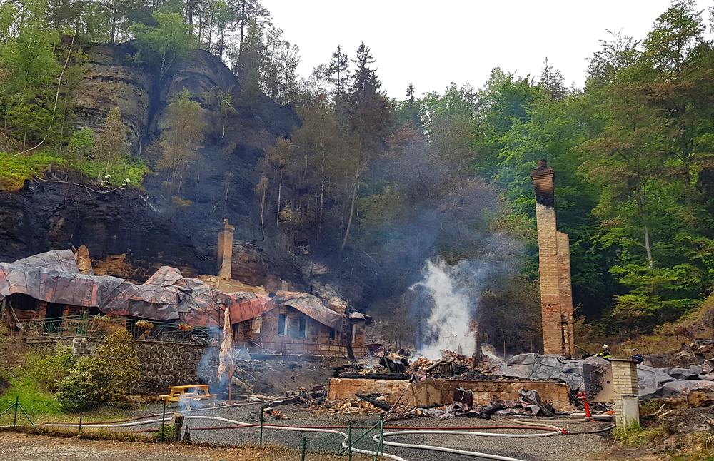Po��r na Tok�ni v �esk�m �v�carsku - 22. 5. 2020