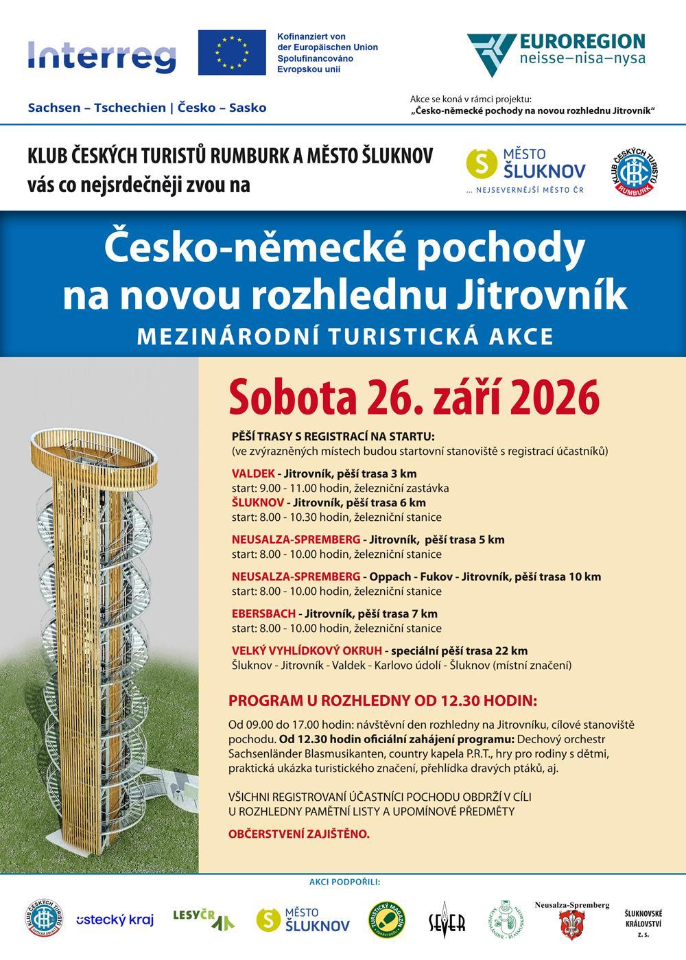 �esko - n�meck� pochody na novou rozhlednu Jitrovn�k.