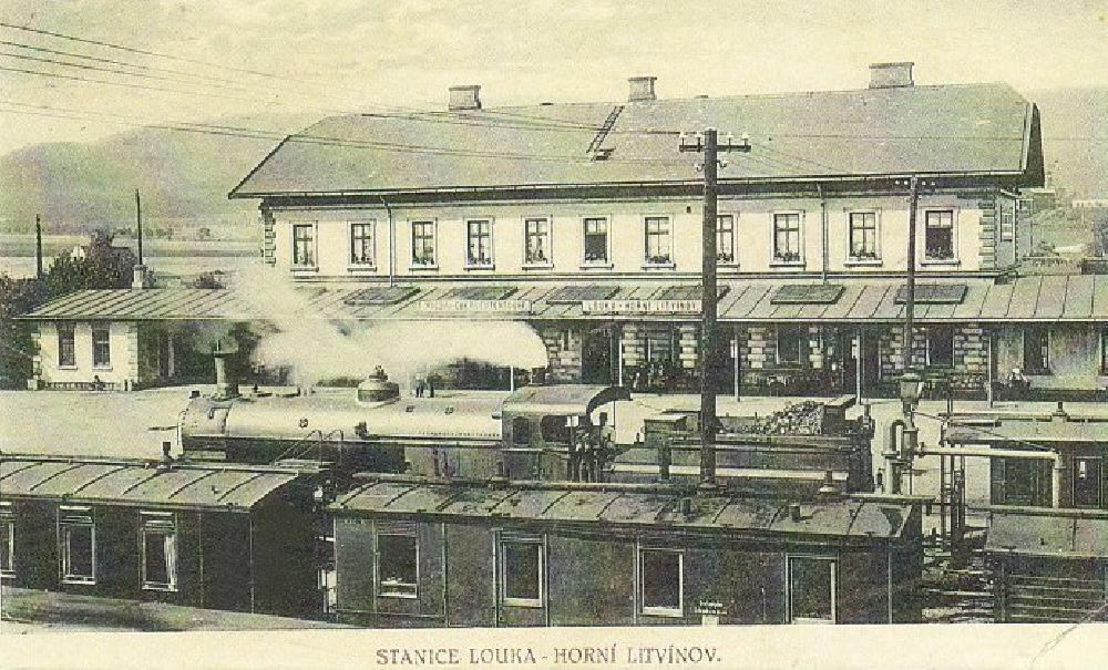 Historick� budova n�dra�� v Louce u Litv�nova v obdob� 1.republiky