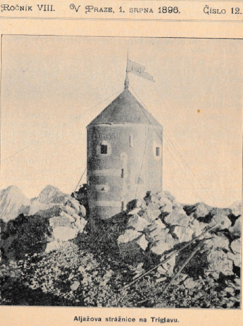 Vrchol Triglavu na historick�m sn�mku r. 1895.