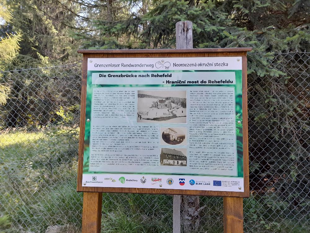 Neomezen� okru�n� stezka Rehefeld - Moldava m��� 16 km.