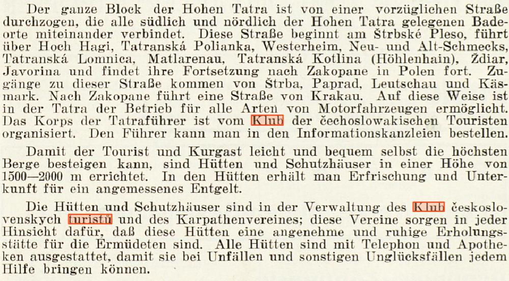 Roku 1934 psal o K�ST Karlovy Vary m�stn� �asopis Kurorte Heilanstalten Sommerfrischen in der �.S.R.