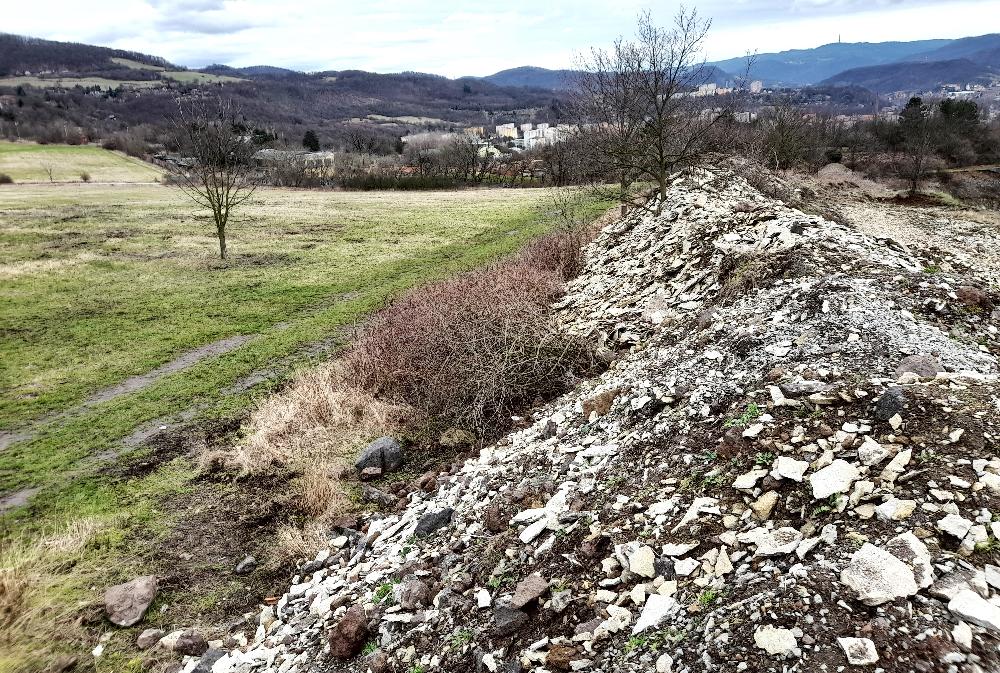 Vlevo vrcholek Blanska. Za stromky kopec s Vyhl�dkou A. Nydrleho.