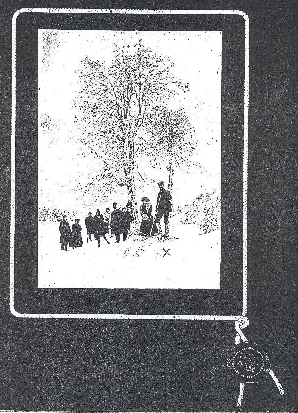 Karel L�m na ly��ch v Kapse na Moldav� rv Kru�n�ch hor�ch oku 1899