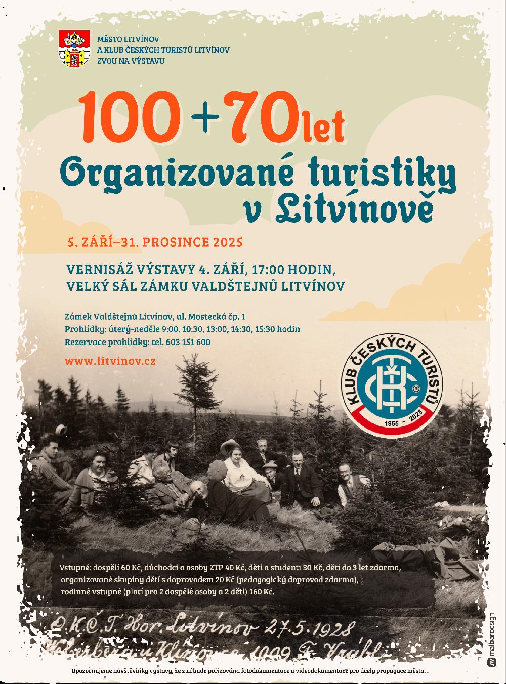 Turistiky plak�t navrhla D�a Wohankov� z M�� Litv�nov. �upn� v�let K�ST do J�chymova.