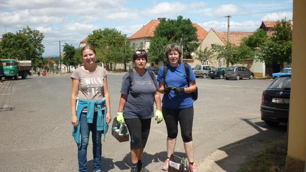 Zna�ka�ky Klubu �esk�ch turist� kastel�nkou z�mku Stekn�k.