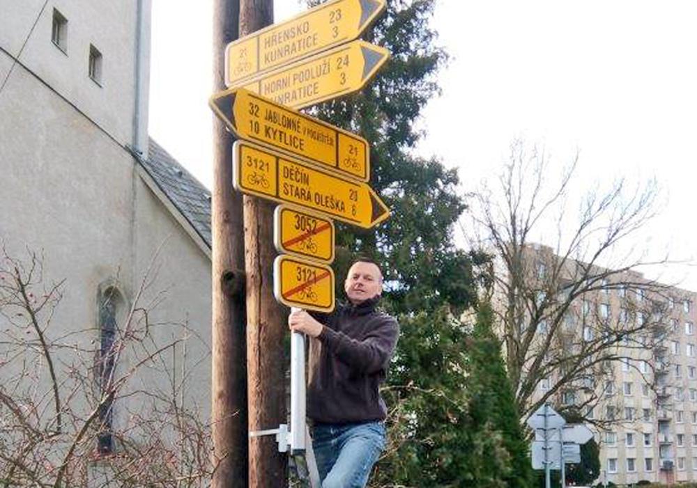 Rozcestn�k cyklistick�ch tras