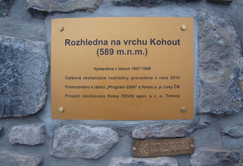 Vizitka na opraven� rozhledn� Kohout.