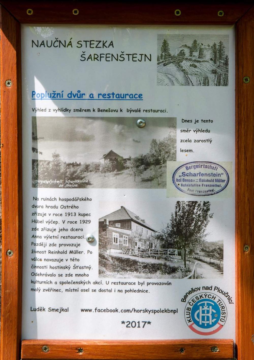 Jeden z panel� nau�n� stezky �arfen�tejn.