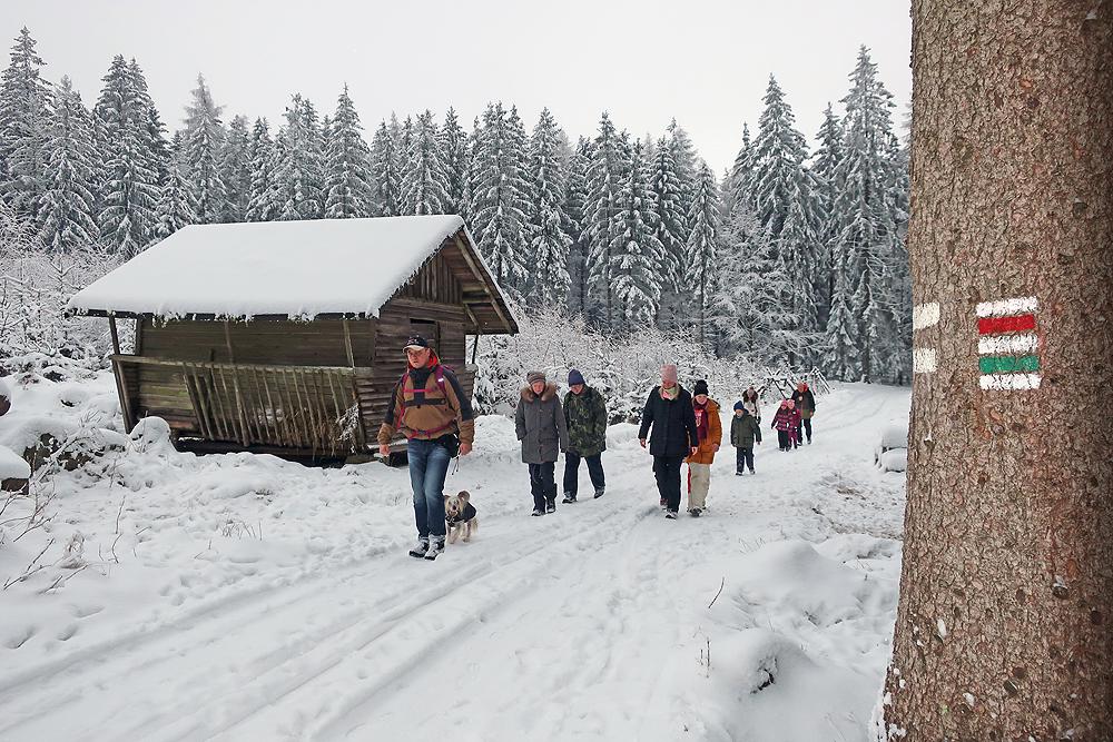 Prav� zimn� romantika na turistick� trase.