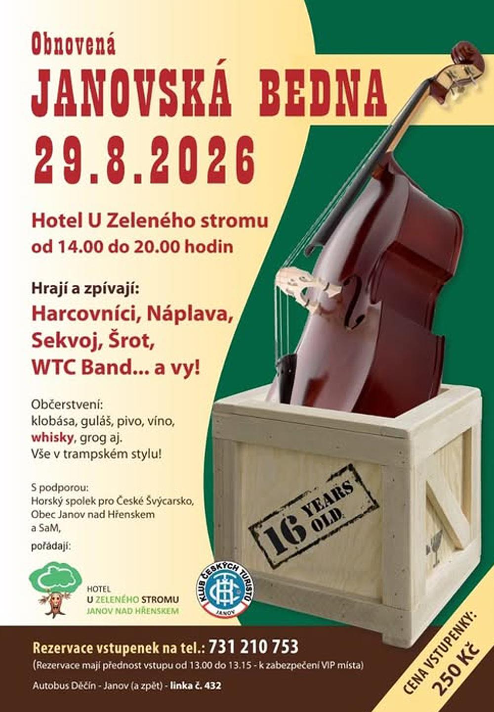Pozv�nka na obnoven� festival Janovsk� bedna. 