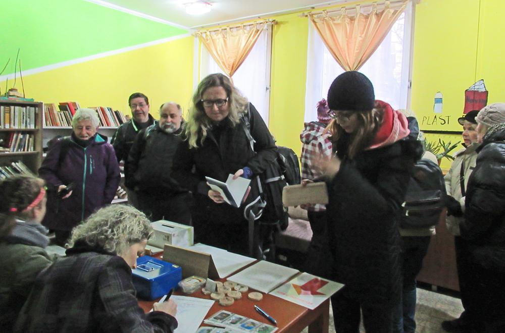Start pochodu Kru�nohorsk� poselstv� v Jirkov�.
