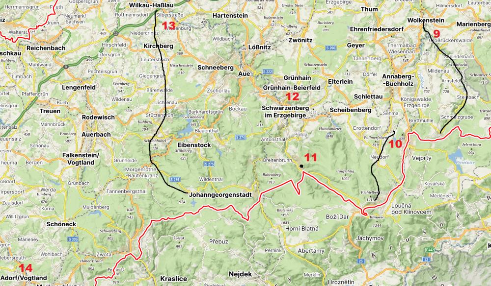 Obrysov� mapa Kru�n�ch hor