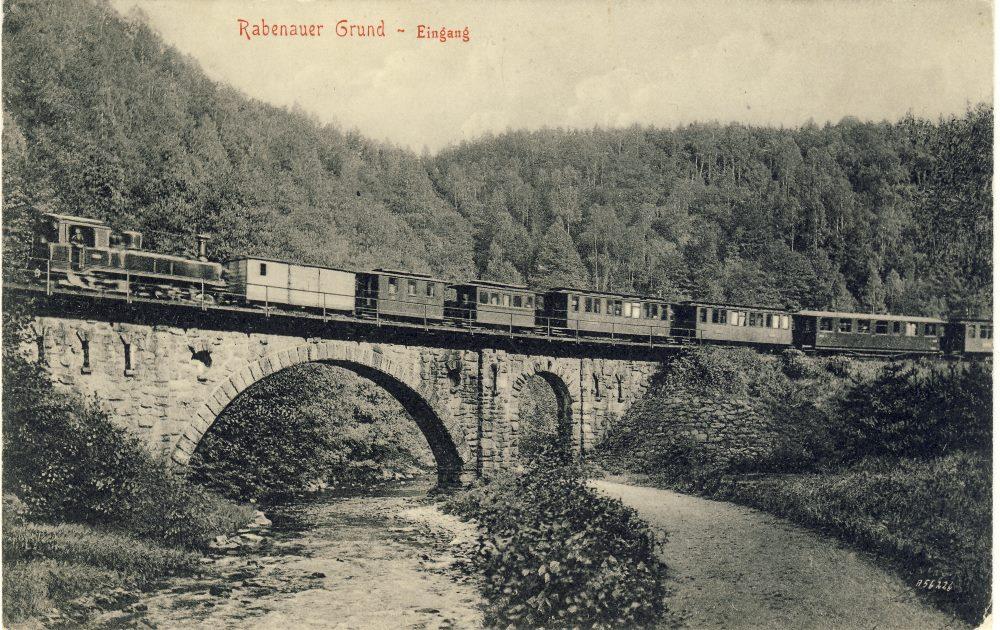 Rabenauer Grund -  N�dra�� Kipsdorf - �eleznice Wei�eritz r. 1911