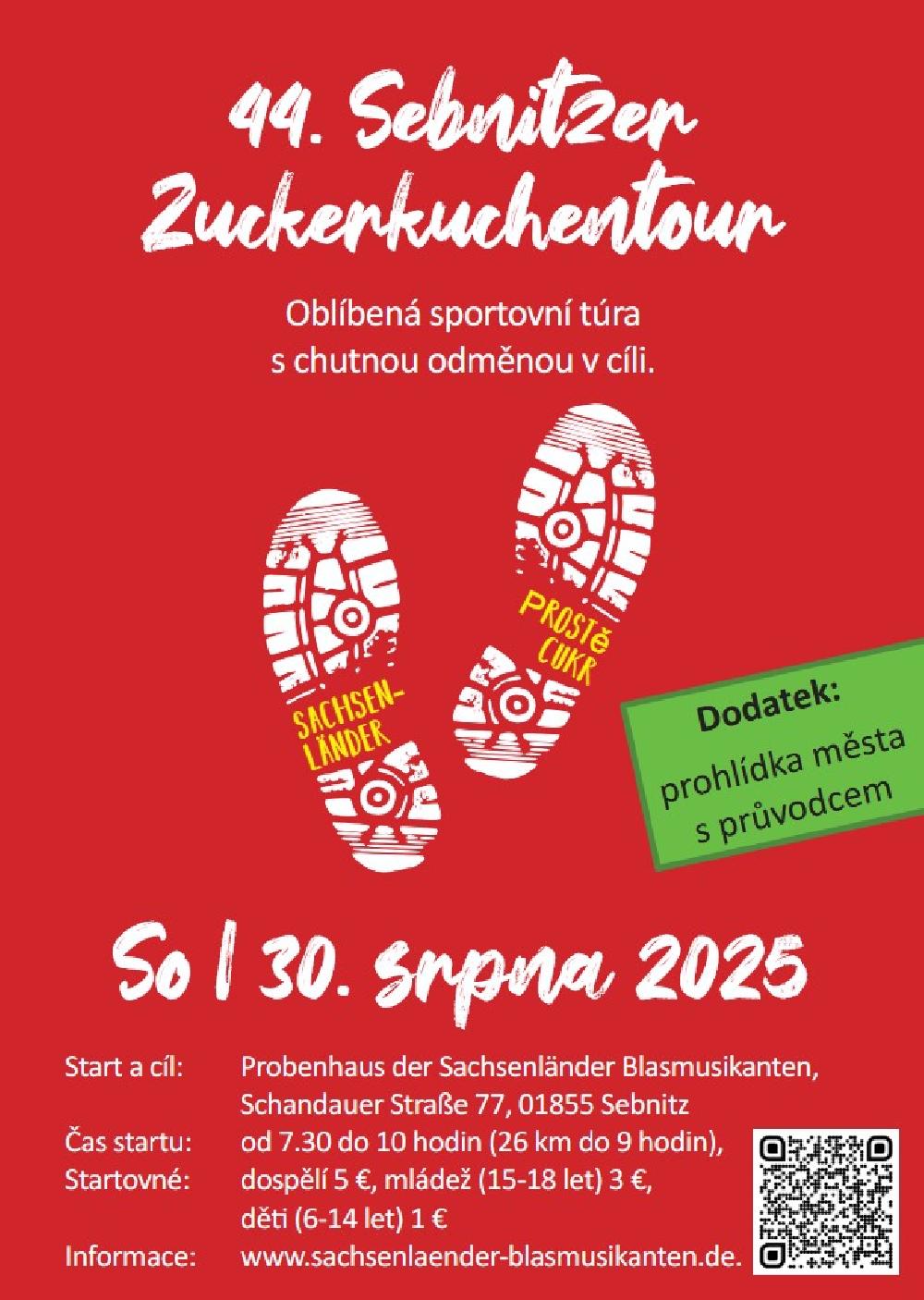 Pozv�nka na turistickou akci Zuckerkuchentour v Sebnitz.