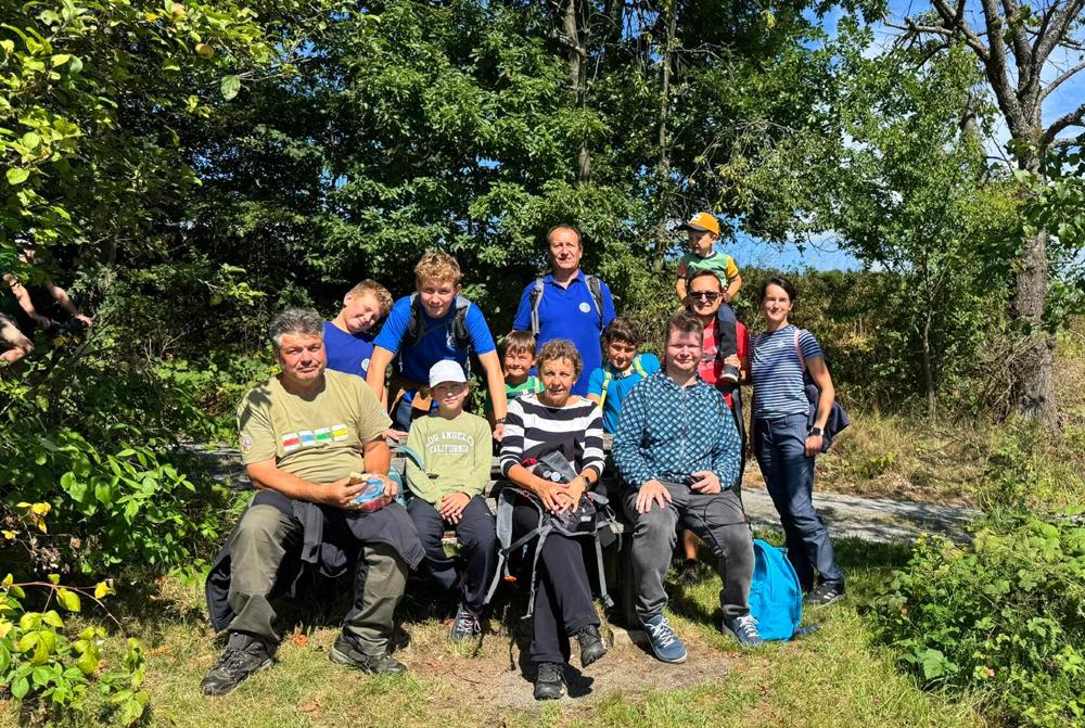 Na trase pochodu Zuckerkuchen tour - �lenov� Klubu �esk�ch turist� z Rumburku.