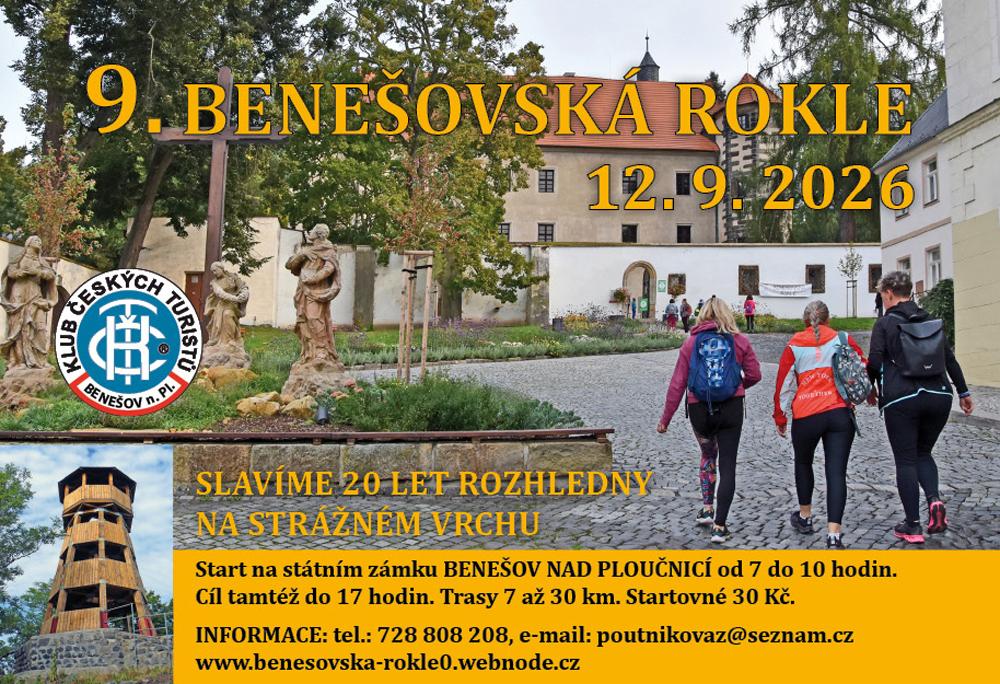 Pochod Bene�ovsk� rokle povede i na rozhlednu na Str�n�m vrchu u Merboltic.