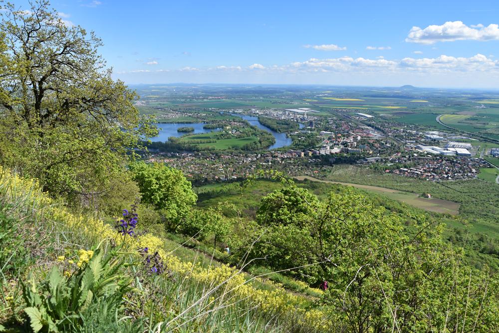 Pohled z Lovo�e na Lovosice a ��p.