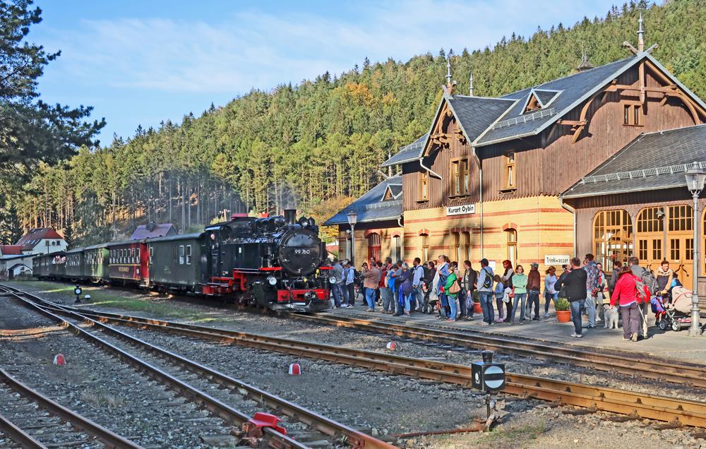�itavsk� �zkorozchodn� dr�ha ve stanici Oybin.