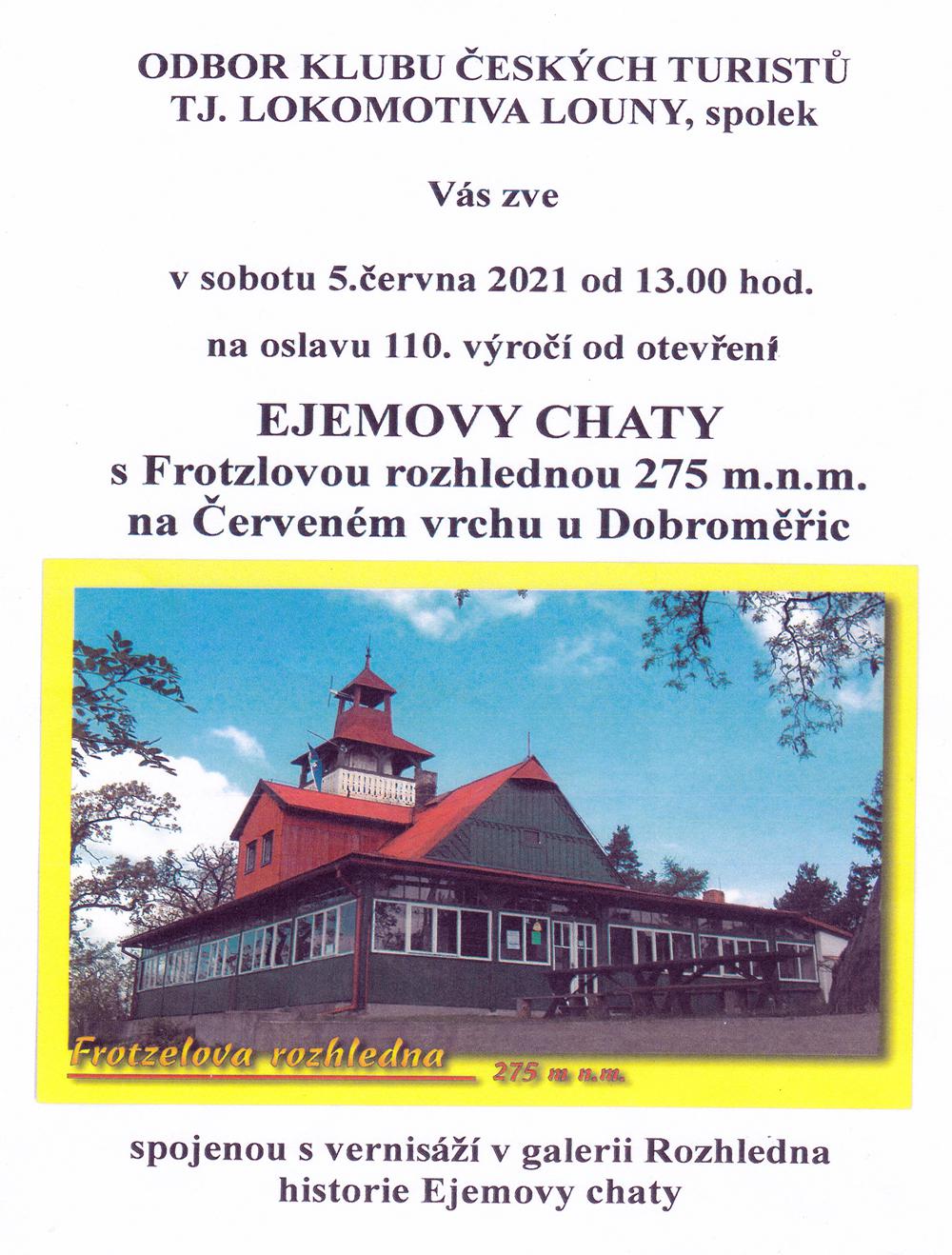 Ejemova chata - pozv�nka na v�ro�n� akci