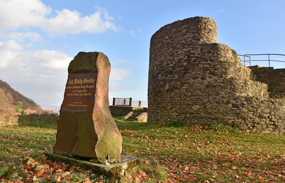 Goetheho pomn�k na hrad� Krupka