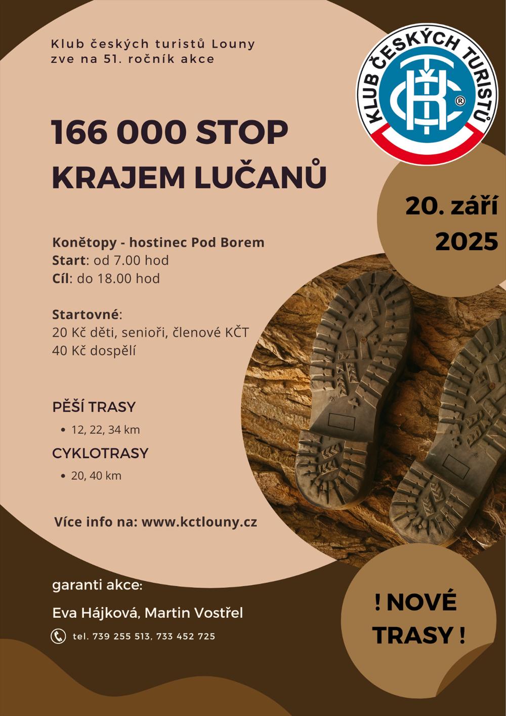 Pozv�nka na 50. ro�n�k pochodu 166 000 stop krajem Lu�an�.