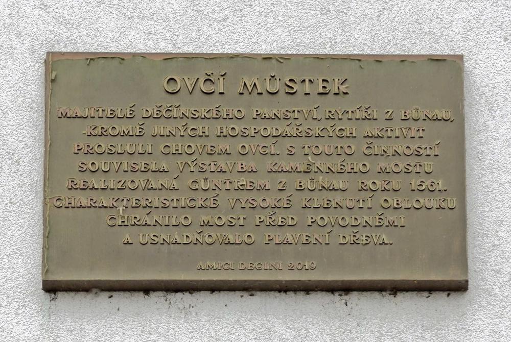 Ov�� most v D���n� - �esk� st�edoho�� - Pam�tn� deska