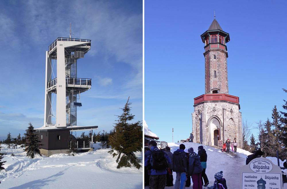 Rozhledna na Smrku a rozhledna �t�p�nka