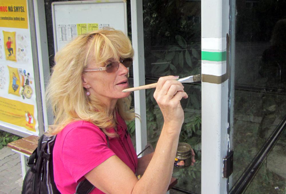 Zna�ka�ka Klubu �esk�ch turist� v akci.