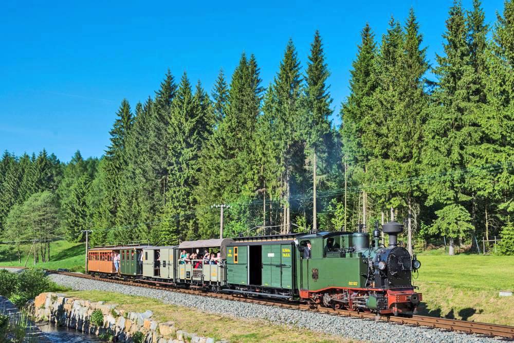 �zkorozchodn� parn� lok�lka v Sasku.