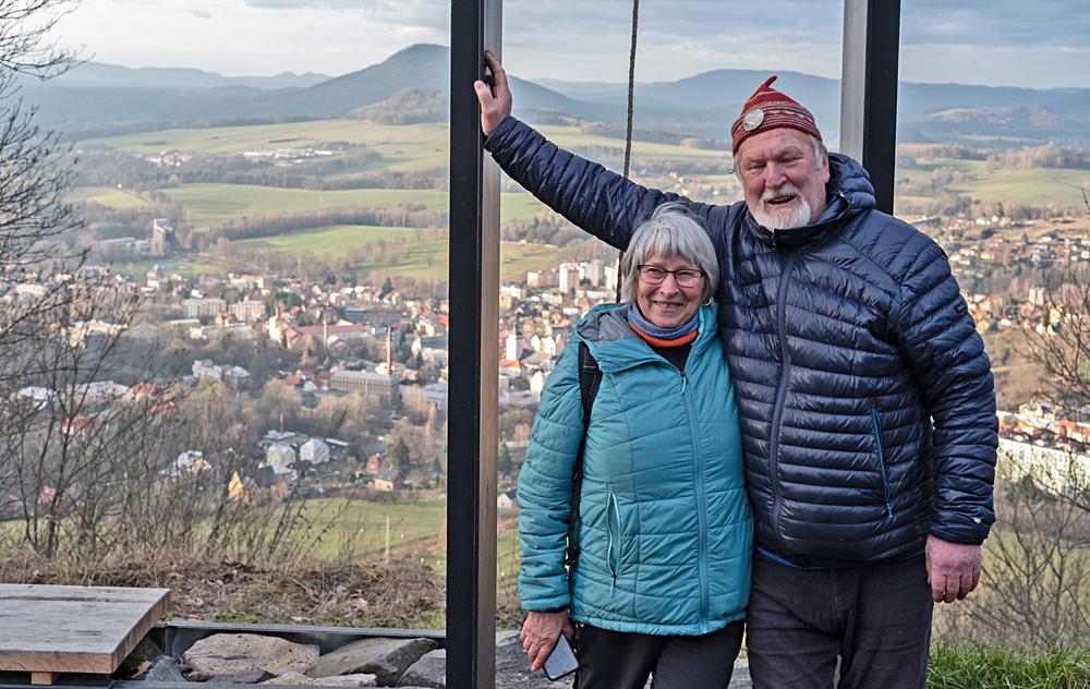 Novoro�n� v�stup na Z�meck� vrch u �esk� Kamenice.