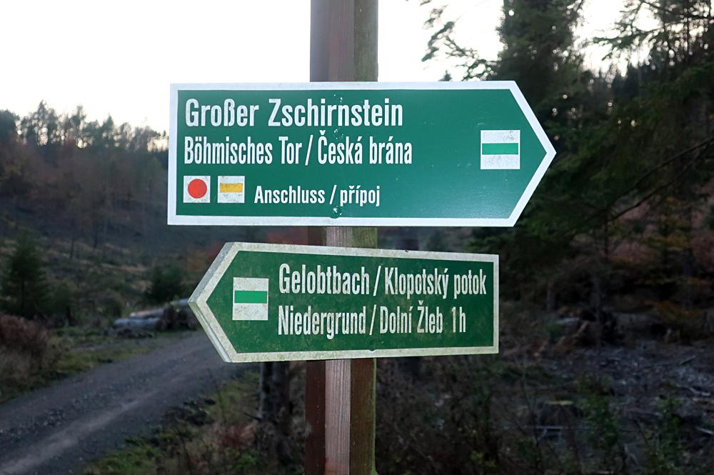 Turistick� stezka na Gro�er Zschirnstein.