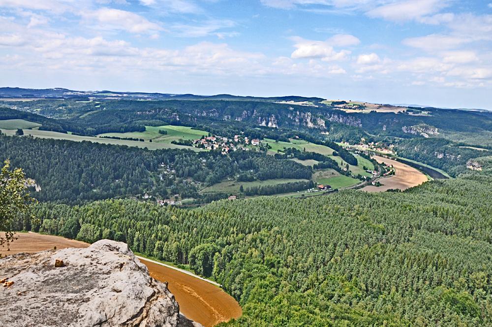 Wehlen a Rathen z Liliensteinu.