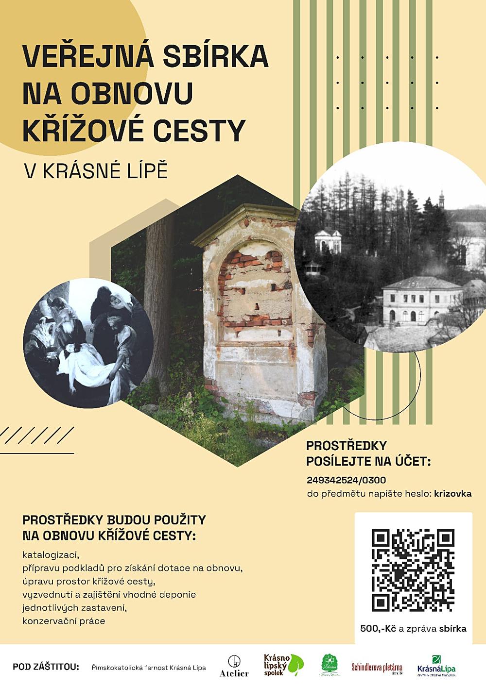 Ve�ejn� sb�rka na obnovu k��ov� cesty v Kr�sn� L�p�.