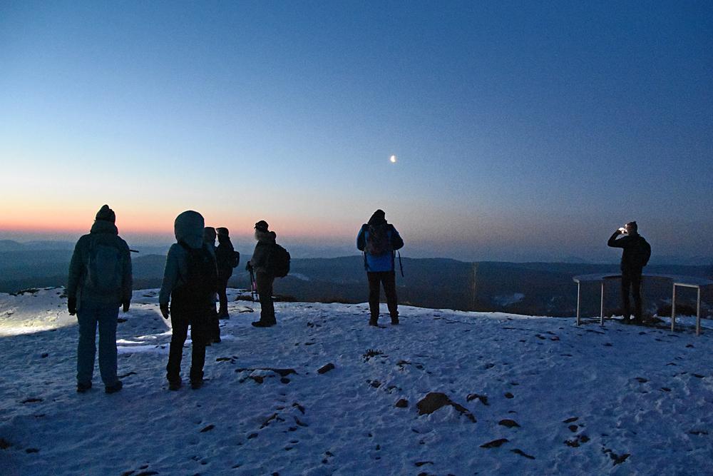 Turistick� pochod Sn�dan� na Gro�er Zschirnstein.