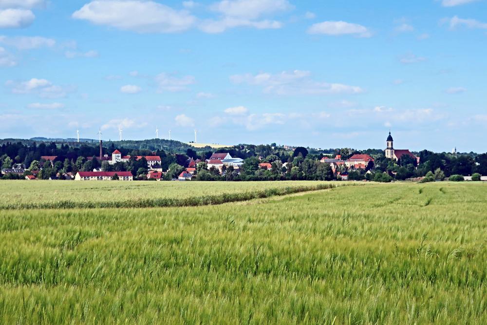 Jentschberg - v�hled na m�ste�ko Seifhennersdorf.